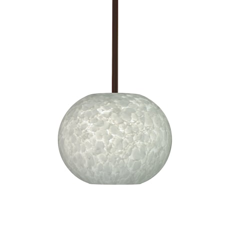 Besa Lighting Luna Stem Pendant, Carrera, Bronze Finish, 1x9W LED 1TT-477619-LED-BR